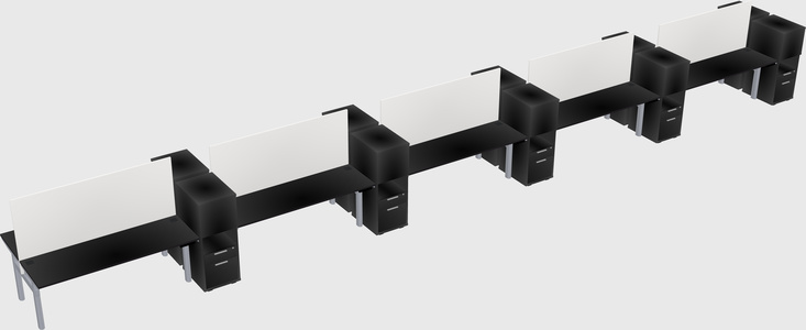 Shared electric desk + cabinet