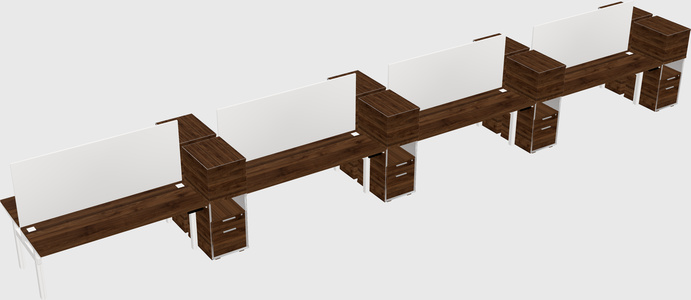 Shared electric desk + cabinet