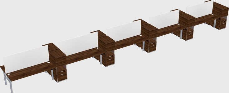 Shared electric desk + cabinet