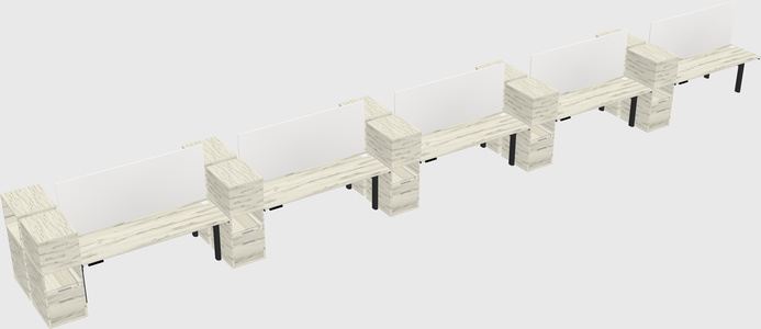 Shared electric desk + cabinet