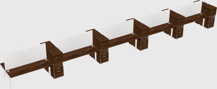 Shared electric desk + cabinet