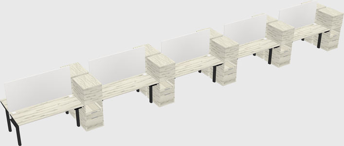 Shared electric desk + cabinet