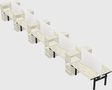 Shared electric desk + cabinet