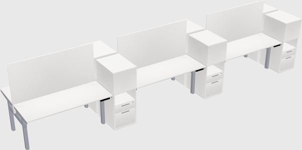 Shared electric desk + cabinet