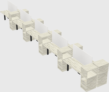 Shared electric desk + cabinet