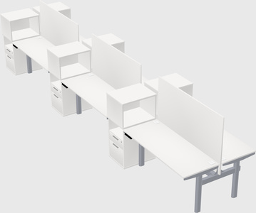Shared electric desk + cabinet