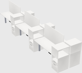 Shared electric desk + cabinet