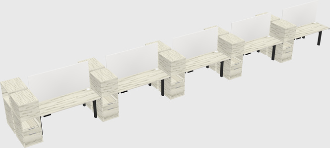 Shared electric desk + cabinet