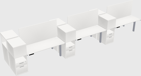 Shared electric desk + cabinet