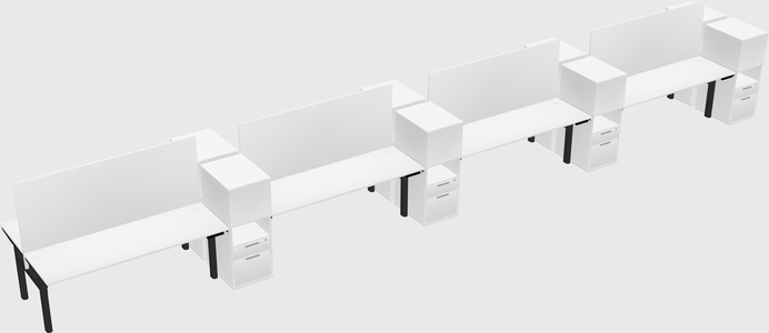 Shared electric desk + cabinet