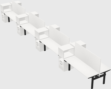 Shared electric desk + cabinet