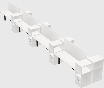 Shared electric desk + cabinet