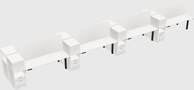 Shared electric desk + cabinet