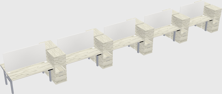 Shared electric desk + cabinet