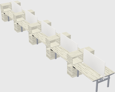 Shared electric desk + cabinet
