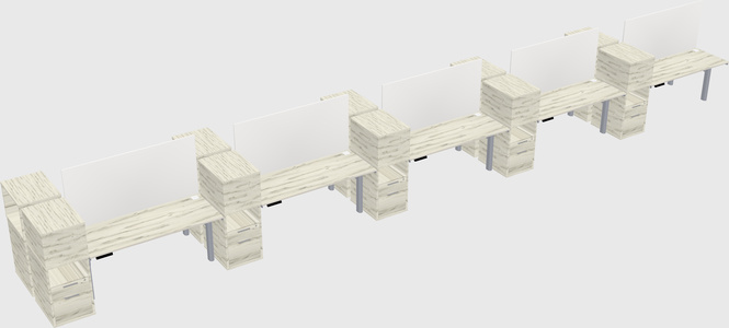 Shared electric desk + cabinet