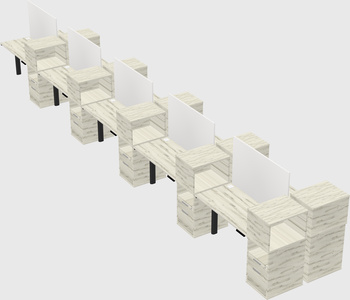 Shared electric desk + cabinet