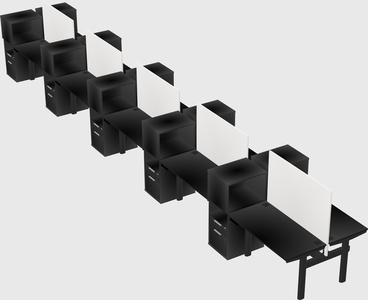 Shared electric desk + cabinet
