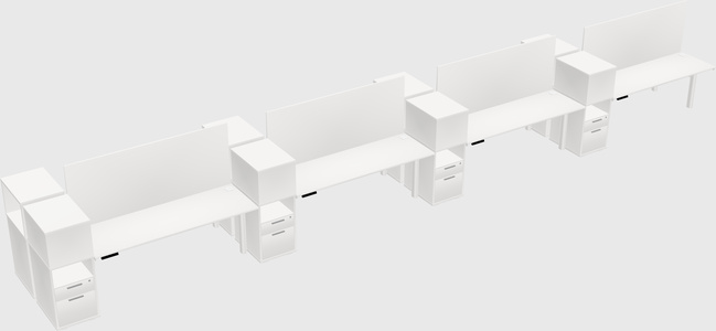Shared electric desk + cabinet