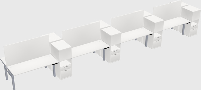 Shared electric desk + cabinet
