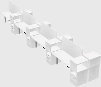 Shared electric desk + cabinet