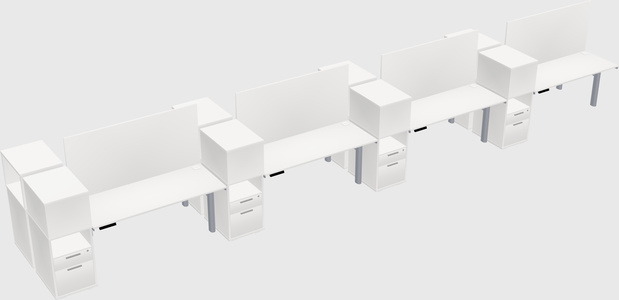 Shared electric desk + cabinet