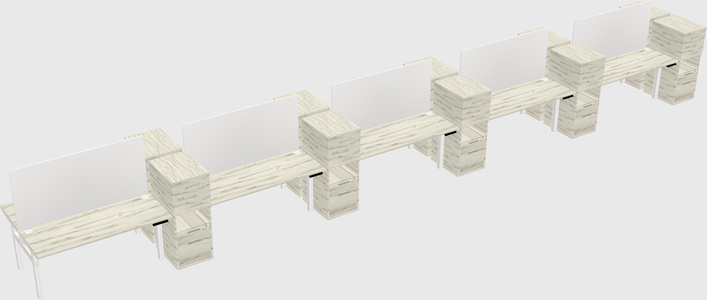 Shared electric desk + cabinet