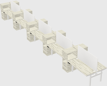 Shared electric desk + cabinet