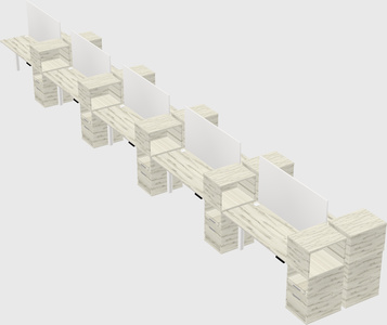 Shared electric desk + cabinet