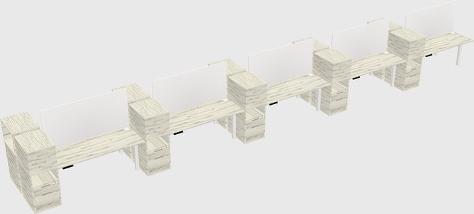 Shared electric desk + cabinet
