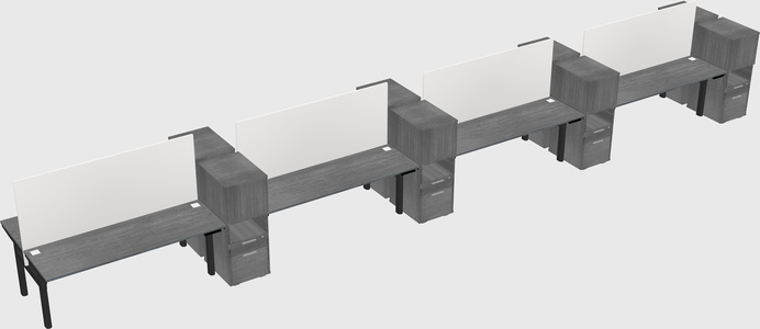 Shared electric desk + cabinet