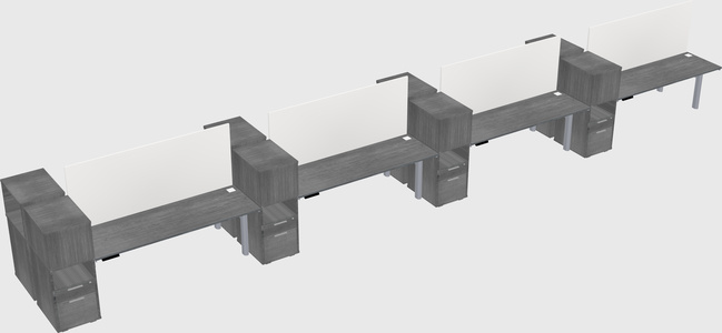 Shared electric desk + cabinet