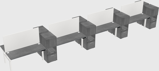 Shared electric desk + cabinet