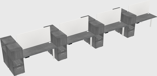 Shared electric desk + cabinet