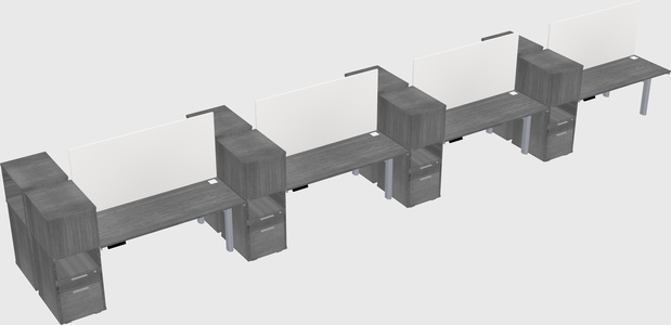 Shared electric desk + cabinet