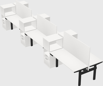 Shared electric desk + cabinet