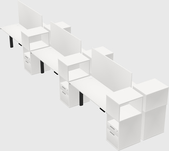 Shared electric desk + cabinet