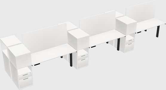 Shared electric desk + cabinet