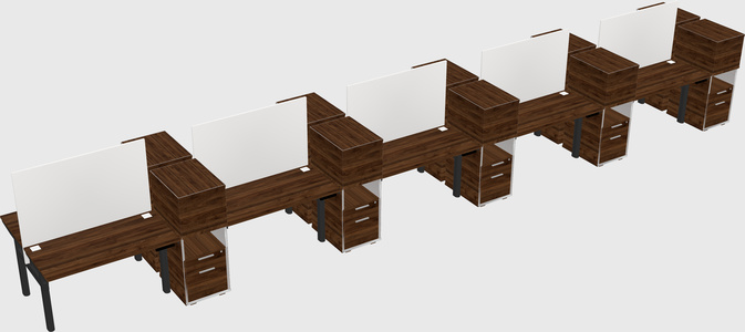 Shared electric desk + cabinet