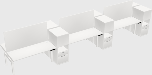 Shared electric desk + cabinet