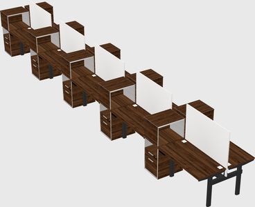 Shared electric desk + cabinet