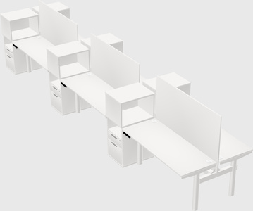 Shared electric desk + cabinet