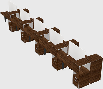 Shared electric desk + cabinet