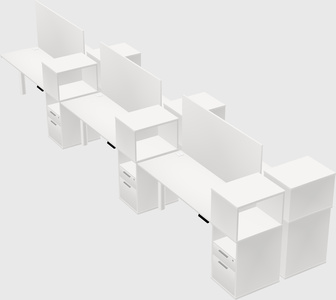 Shared electric desk + cabinet