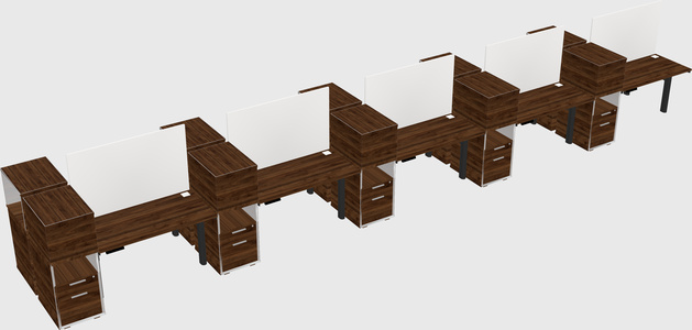 Shared electric desk + cabinet