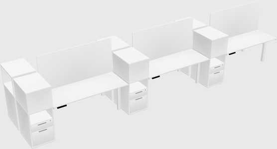 Shared electric desk + cabinet