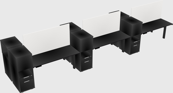 Shared electric desk + cabinet