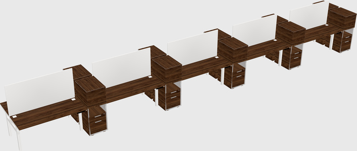 Shared electric desk + cabinet