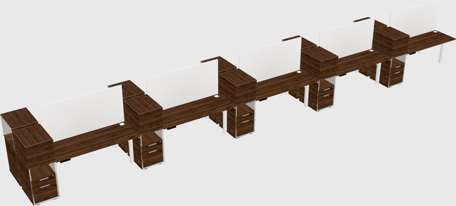 Shared electric desk + cabinet