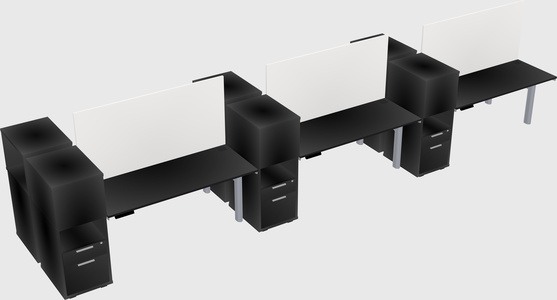 Shared electric desk + cabinet